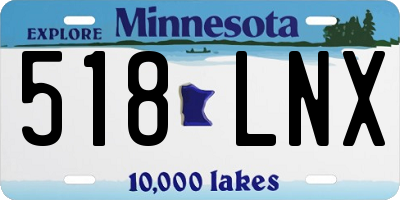 MN license plate 518LNX