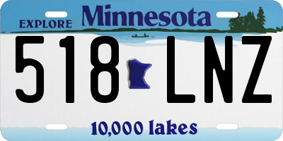 MN license plate 518LNZ
