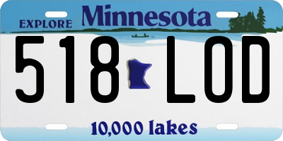 MN license plate 518LOD