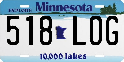 MN license plate 518LOG