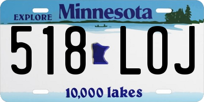 MN license plate 518LOJ