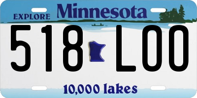 MN license plate 518LOO
