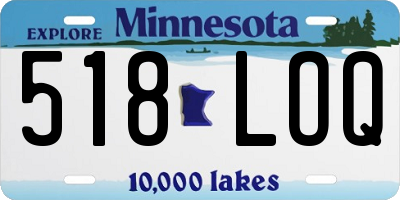 MN license plate 518LOQ