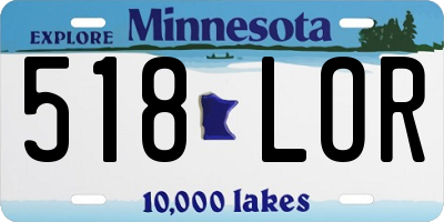 MN license plate 518LOR