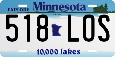 MN license plate 518LOS