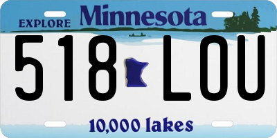 MN license plate 518LOU