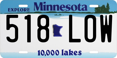 MN license plate 518LOW