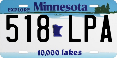 MN license plate 518LPA