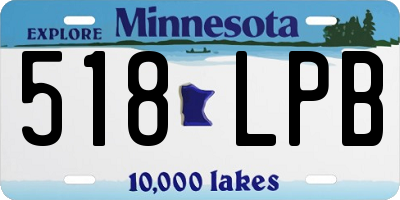 MN license plate 518LPB
