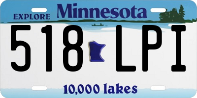 MN license plate 518LPI