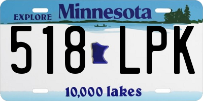 MN license plate 518LPK