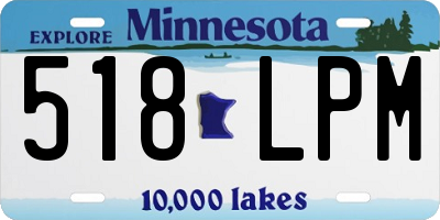 MN license plate 518LPM