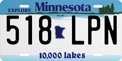 MN license plate 518LPN