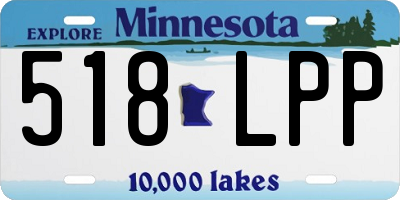 MN license plate 518LPP