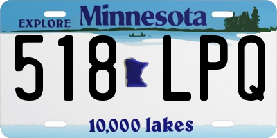 MN license plate 518LPQ