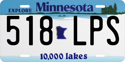 MN license plate 518LPS