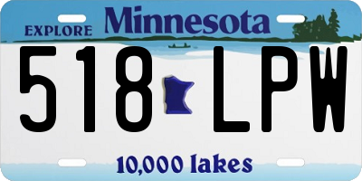 MN license plate 518LPW