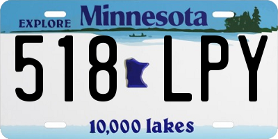 MN license plate 518LPY