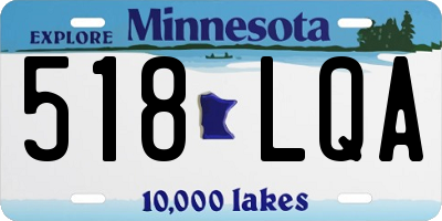 MN license plate 518LQA