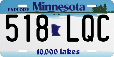 MN license plate 518LQC