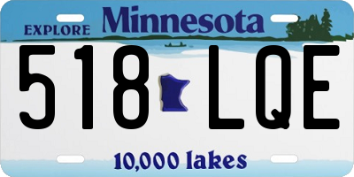 MN license plate 518LQE