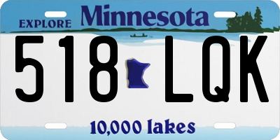 MN license plate 518LQK
