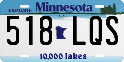 MN license plate 518LQS