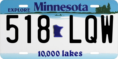 MN license plate 518LQW