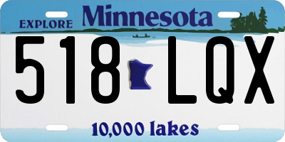 MN license plate 518LQX
