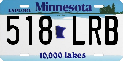 MN license plate 518LRB