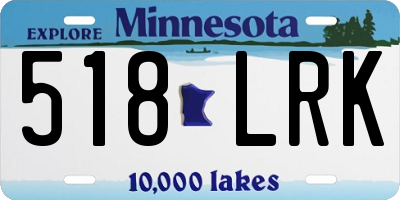 MN license plate 518LRK