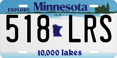 MN license plate 518LRS