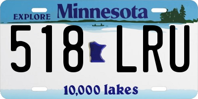 MN license plate 518LRU