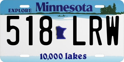 MN license plate 518LRW