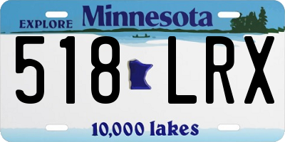 MN license plate 518LRX