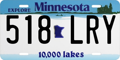 MN license plate 518LRY
