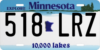 MN license plate 518LRZ