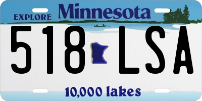 MN license plate 518LSA