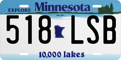 MN license plate 518LSB
