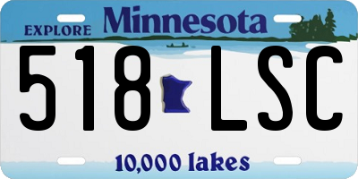 MN license plate 518LSC