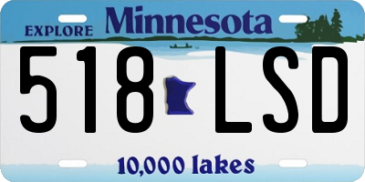 MN license plate 518LSD