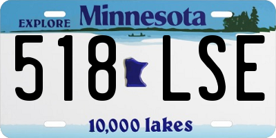 MN license plate 518LSE