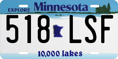 MN license plate 518LSF