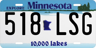 MN license plate 518LSG