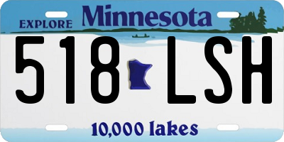 MN license plate 518LSH