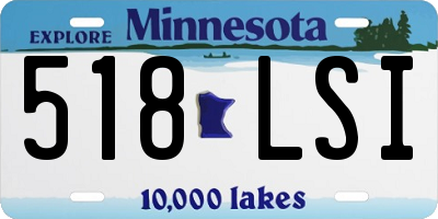 MN license plate 518LSI