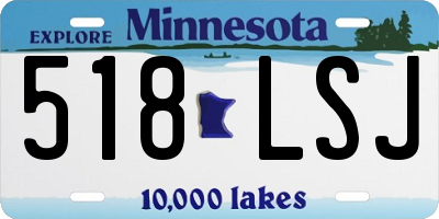MN license plate 518LSJ
