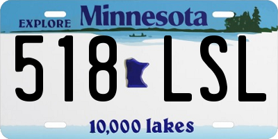 MN license plate 518LSL