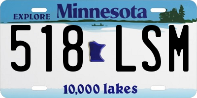 MN license plate 518LSM