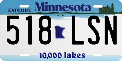 MN license plate 518LSN